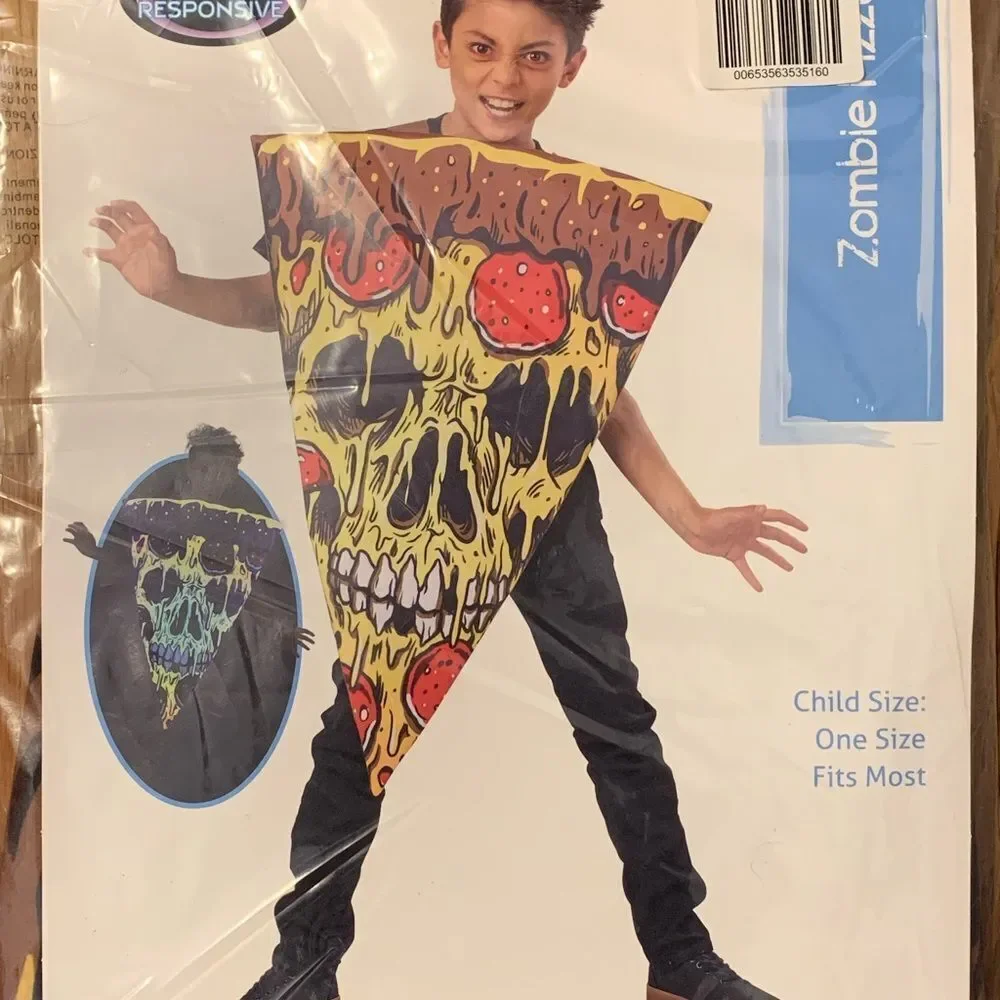 Zombie Pizza Unisex Costume Boys Girls One Size